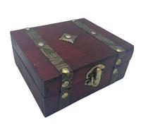 Square Tan Tea Chest - Stylish Storage For Tea & Gifts
