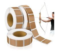 Square Target Kraft Pasters - Paper Adhesive Shootings Labels, 3 Roll 3000 Count Repair Patches, Quick Peel Stick Markers, Durable Practice Cover Dots for Range Drills Target Games | Perfect Competi