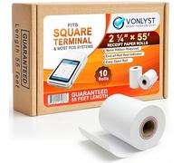 Square Terminal Paper Rolls 2 1/4" x 55' - Vonlyst BPA Free Thermal Receipt Paper for Square Credit Card Machine POS Printer, 10 Pack