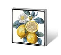 Square Three Lemons Lapel Pin Metal Brooch Personalized Novelty Pin Cute Button Badge Safety Pin Fashion Jewelry Accessories Gift for Clothes Hat Backpack Bag