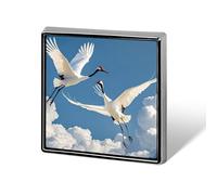 Square Three Pelicans Brooch Classic Mini Pin 0.7 Inch Aluminum Alloy Lapel Pin Personalized Button Badge for Backpack Hat Suit Jacket Clothing Decoration