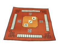 Square Tile Gaming Cover with Noise Reduction and Non Slip Coffee | Polyester Rubber Build, Fray Resistant Surface, Protects Tables, Simple Pattern for Mahjong Tiles and Chips
