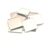 Square Tiles by Super Cool Creations, Silver Mirror - Pack of Ten - 4cm x 4cm