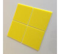 Square Tiles by Super Cool Creations, Yellow - Pack of Ten - 10cm x 10cm