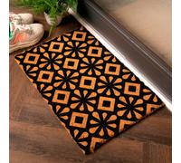 Square Tiles Patterned Doormat Artsy Mats Black 40cm x 60cm