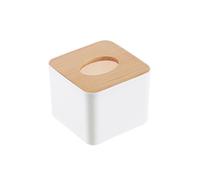 Square Tissue Box Tissue Box with Wooden Lid Household Removable Wooden Tissue Box