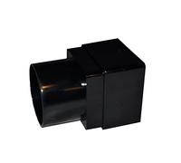 Square to Round Downpipe Adapter - Black