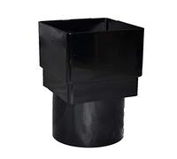 Square to Round Downpipe Adapter - Black - Pack of 2