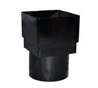 Square to Round Downpipe Adapter - Black - Pack of 5