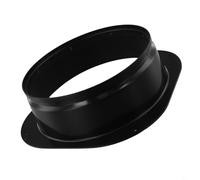 Square to Round Flange Connector, PP Plastic Ventilation Duct Adapter for Wall-Mounted Air Vents, 75/100/125/150/200/250/300mm Black(250MM)