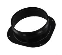Square to Round Flange Connector, PP Plastic Ventilation Duct Adapter for Wall-Mounted Air Vents, 75/100/125/150/200/250/300mm Black(200MM)