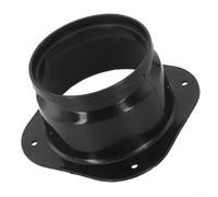 Square to Round Pipe Flange Joint for Ventilation Duct Connection, Made from PP Plastic Material for Wall Mounted Systems (100mm)