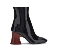 Square Toe Ankle Boots with Sculptural Heel - female - Chloé - Heeled Boots - Black - 6 UK - Shoes 6 UK