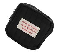 Square Toileetry Bag Korean Styles Make Up Bag Aesthetic Cosmetic Change Purse Small Zips Wash the Toilet Korean Styles Make Up Wash Aesthetic, black, Mass beauty