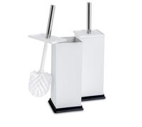 Square Toilet Brushes - White - Pack of 2