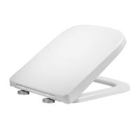 Square Toilet Seat Soft Close Toilet Seat Quick Release for Easy Cleaning for Better Hygiene Easy Installation with Top Fixing & 360° Adjustable Hinges Standard Size Rectangle Loo Seat PP White