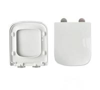 Square Toilet Seat Soft Close, Toilet Seats White with Quick Release for Easy Cleaning, Top Fixing Adjustable Hinges Toilet Lid Cover Rectangular Toilet Seats,355 * 435mm,360 * 420mm