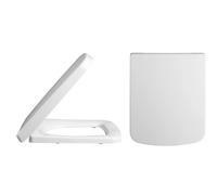 Balterley Square Toilet Seat Soft Close, Top Fix Soft Close Toilet Seat White, Rounded Square Seats for Toilets with Adjustable Hinges & Quick Release for Easy Cleaning - 355 x 430 x 52 mm (White)