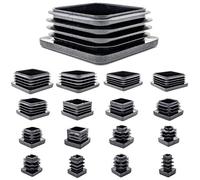 Square Tube Insert Plugs Pipe Blanking End Edge Caps Bungs Made in Germany, 50x50mm Square - Pack of 100 (Before Purchasing This Size, Please See 2nd Image for Dimensions and Ordering Guide)