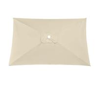 Square Umbrella Replacement Cover for Patio Umbrella Waterproof Outdoor Canopy Fabric Easy to Install (Beige 2x3m) - Fits 3x3m & 3x2m Rectangular Sunshade