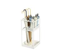 Square Umbrella Stand Rack with Drip Tray,with Folding Umbrella Storage Space for Entryway Office Living Room Hallway(Color 1)