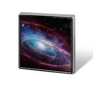 Square Universe Galaxy Brooch Classic Mini Pin 0.7 Inch Aluminum Alloy Lapel Pin Personalized Button Badge for Backpack Hat Suit Jacket Clothing Decoration