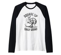 Square Up Daily Grind Kangaroo Workout Fighter Kickboxing Raglan Baseball Tee