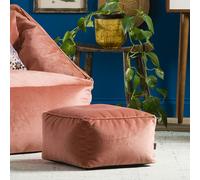 Square Velvet Bean Bag Footstool Pouffe Stool Seat Living Room Beanbag Foot Rest