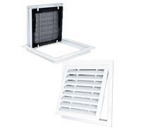 Square Vent Grill Cover for Wall & Ceiling - Metal Louvered Access Panel with Filter for Home & Commercial Exhaust Hood 15x15cm (5.9x5.9in) - & Easy Installation