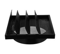 Square Ventilation Grille Cover 5.91 Inch Vent Opening Black ABS Plastic | Weatherproof Exterior Vent with High-density Mesh Screen, Gravity Louver Design, for Home Balcony and Rv Use