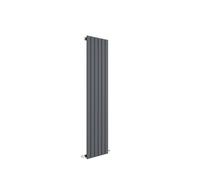 Square Vertical Single Panel Radiator 2041 BTU Anthracite 1500x354mm Balterley Grey One Size