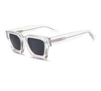 Square Vintage Acetate Polarized Sun Glasses Large Frame Wide Leg Sunglasses for Men Women Eyewear Uv400