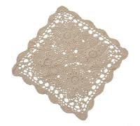 Square Vintage Tablecloth, Cotton Lace Doilies Tablecloths Table Cover For Wedding, Home, Party Decor(40 * 40cm Beige)