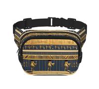 Square Waist Bag â€“ Unique Stylish Egyptian Pharaonic Frescoes Print, Lightweight and Breathable Travel Waist Pack
