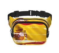 Square Waist Bag â€“ Unique Stylish Spain Flag Print, Lightweight and Breathable Travel Waist Pack