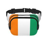 Square Waist Bag - Unique Flag of Cote D'Ivoire Print, Large Capacity, Adjustable, for Travel and Outdoor Sport