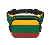 Square Waist Bag - Unique Flag of Lithuania Print, Large Capacity, Adjustable, for Travel and Outdoor Sport