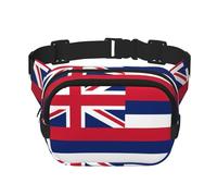 Square Waist Bag - Unique Hawaii Flag Print, Large Capacity, Adjustable, for Travel and Outdoor Sport