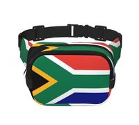 Square Waist Bag - Unique South African Flag Print, Large Capacity, Adjustable, for Travel and Outdoor Sport