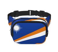 Square Waist Bag - Unique Stylish Flag of The Marshall Islands Print, Lightweight and Breathable Travel Waist Pack