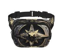 Square Waist Bag - Unique Stylish Magical Design Norse Runes Compass Print, Lightweight and Breathable Travel Waist Pack