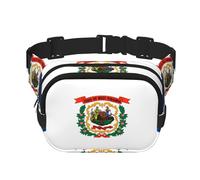 Square Waist Bag - Unique Stylish West Virginia Flag Print, Lightweight and Breathable Travel Waist Pack
