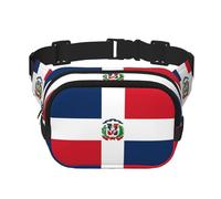 Square Waist Bag with Stylish Dominican Republic Print â€“ Breathable Double Layer Design for Outdoor Sport and Travel