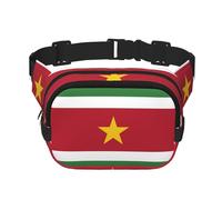 Square Waist Bag with Stylish Flag of Suriname Print â€“ Breathable Double Layer Design for Outdoor Sport and Travel