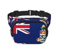 Square Waist Bag with Stylish Flag of the Cayman Islands Print â€“ Breathable Double Layer Design for Outdoor Sport and Travel