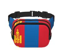 Square Waist Bag with Stylish Mongolian flag Print â€“ Breathable Double Layer Design for Outdoor Sport and Travel