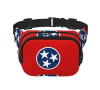 Square Waist Bag with Stylish Tennessee State Flag Print â€“ Breathable Double Layer Design for Outdoor Sport and Travel