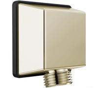 Square Wall Elbow Shower Bracket for Handheld Head - Adjustable Copper Holder with Chrome Finish - 19-25mm Slide Bar Clamp UK(C)
