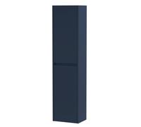 Square Wall Hung 2 Door Tall Bathroom Unit, 350mm - Midnight Blue