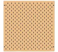 Square Wall-Mounted Pegboard, Modular Display Shelf For Jewelry Store, For Garage(Wood color)